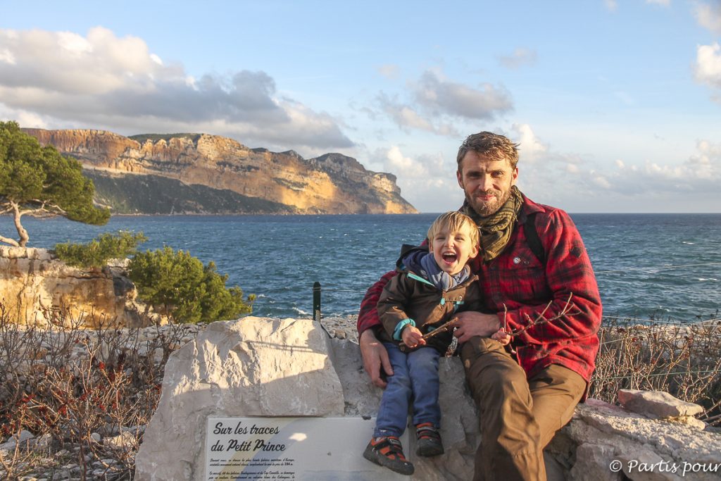 Sur la Calanque de Port-Miou, du côté de Cassis, sentier du Petit Prince. Marseille avec un enfant