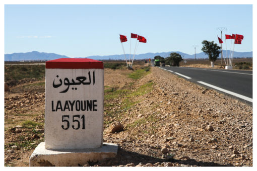 Carte postale "Vers Laayoune, Maroc" - Partis pour